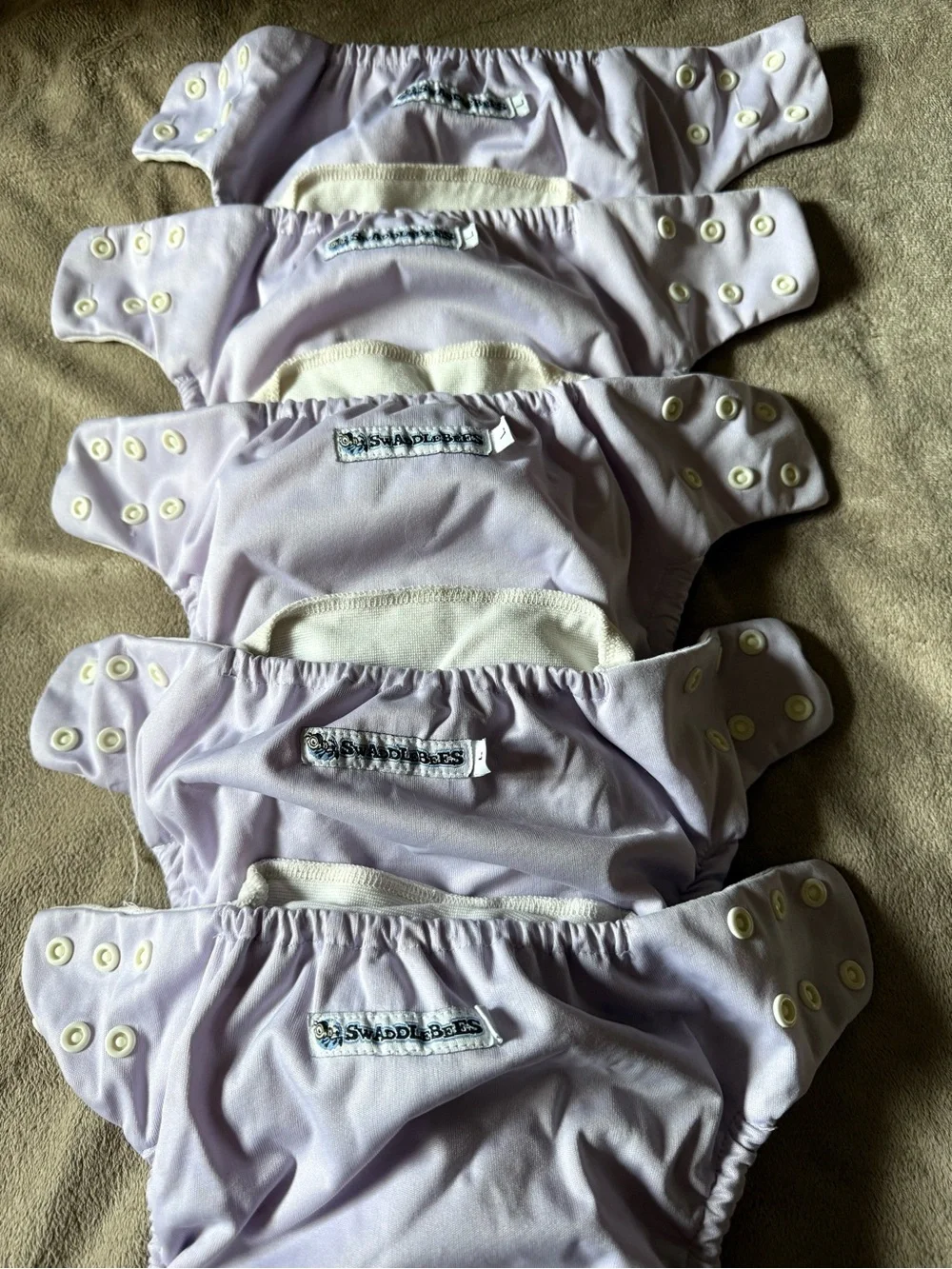 Swaddlebees Lilac Reusable Cloth Diaper Set